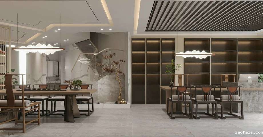 高端茶叶店装修设计效果图