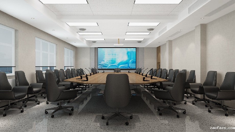 郑州职业学院会议室设计装修效果图