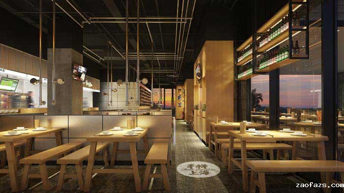 280m²郑州牛排餐厅设计效果图