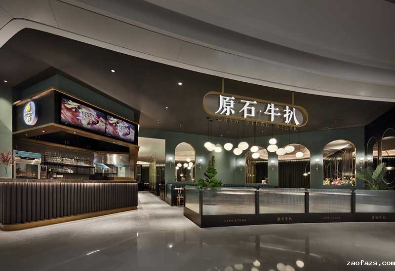300平米牛扒店装修设计效果图