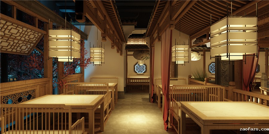 670平米开封中餐厅装修设计效果图