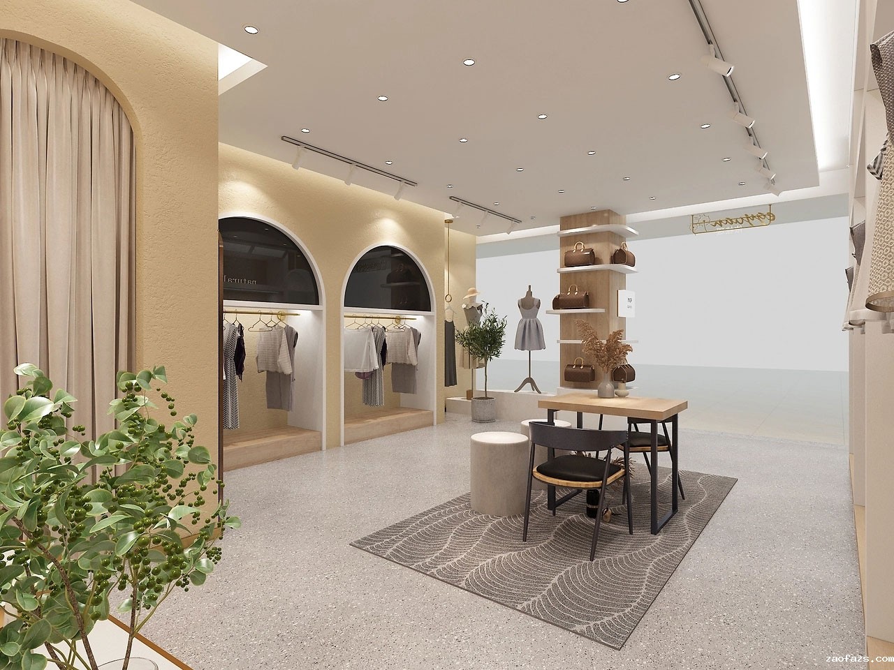 150平米现代服装店装修设计效果图