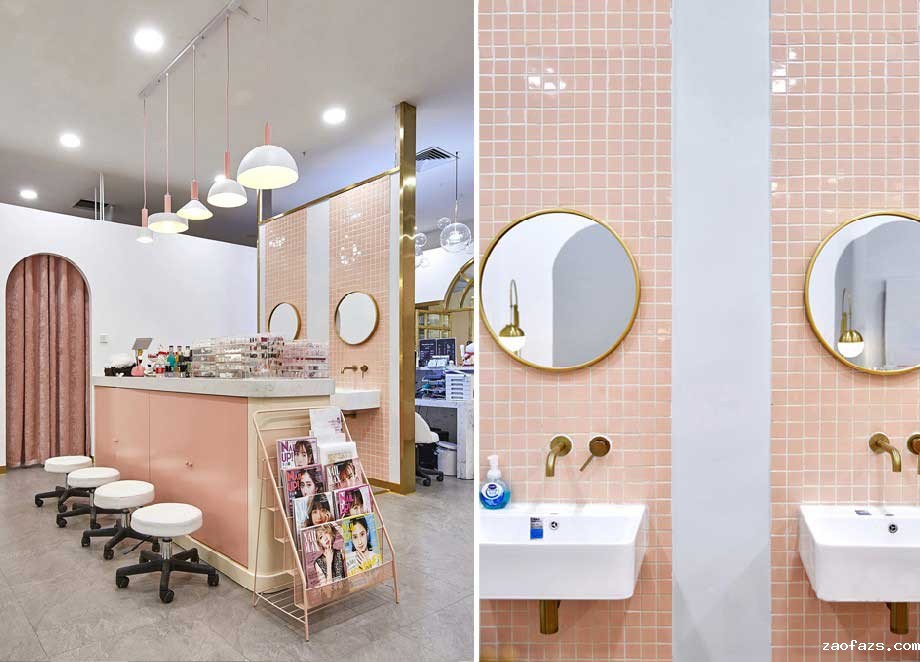 郑州金水区美甲店装修设计效果图