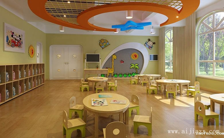 浅色调的舒适幼儿园装修效果图