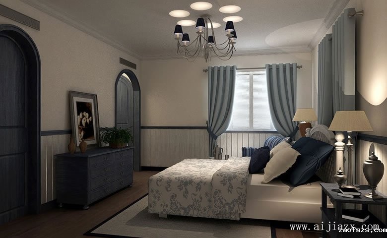 舒适唯美的地中海风格大户型卧室装修效果图