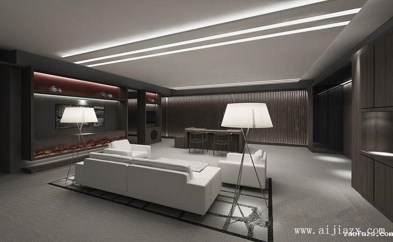 简约素净的总经理办公室装修效果图