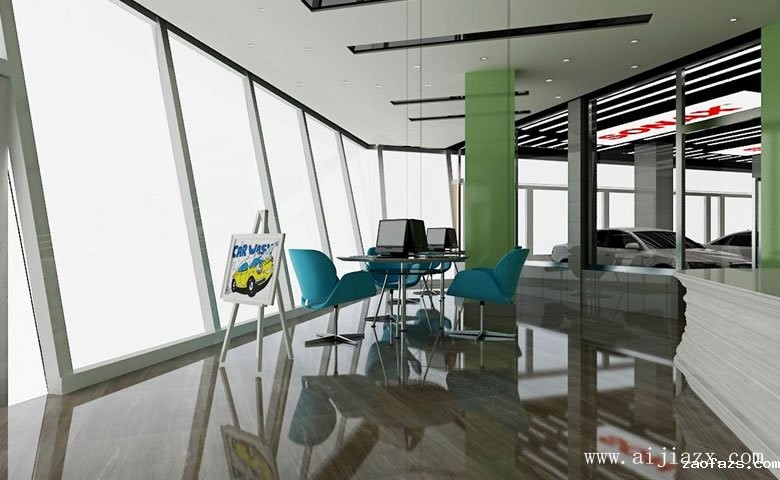 简单大方的汽车销售中心休息区装修效果图