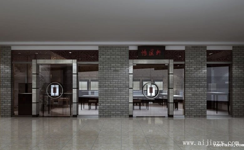 大方古典的珠宝店铺门面装修效果图